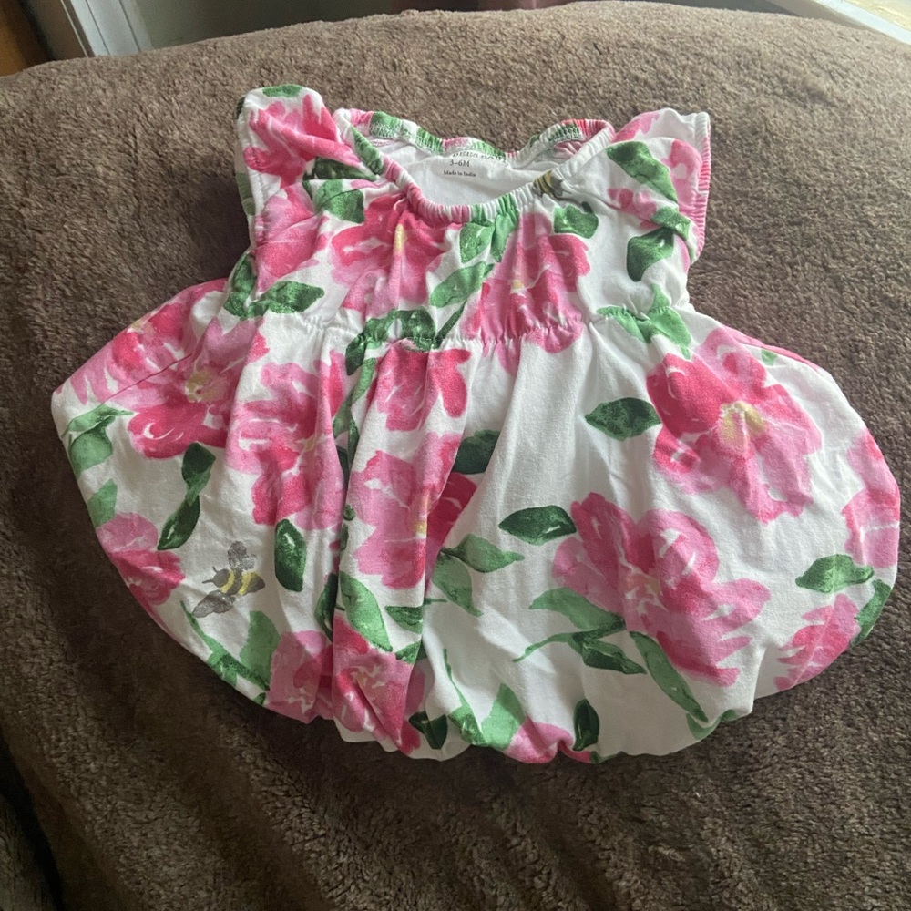 Burt's Bees Baby Pink Floral Diaper Cover